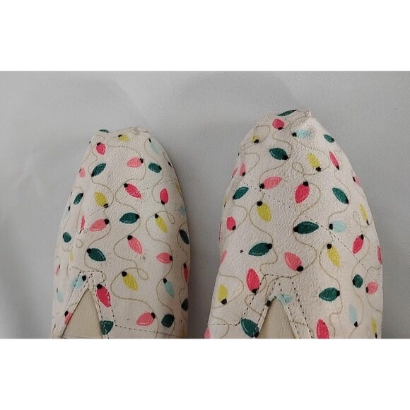 Toms women Belmont Natural Tree Lights Holiday Christmas Shoes size 8 Festive - Picture 5 of 5